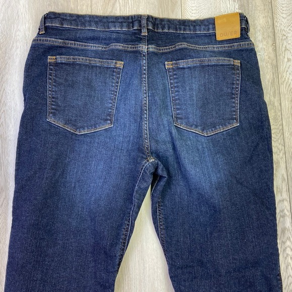 DU/ER Duer Jeans Womens  34x32 Blue Fireside Denim Mid Rise Slim Straight - Picture 11 of 16